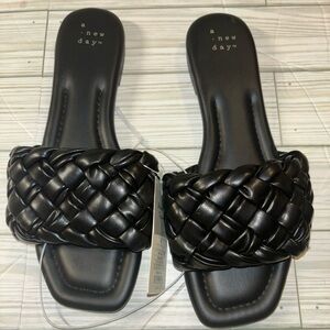 A New Day Target Black Sandal Braided Slides